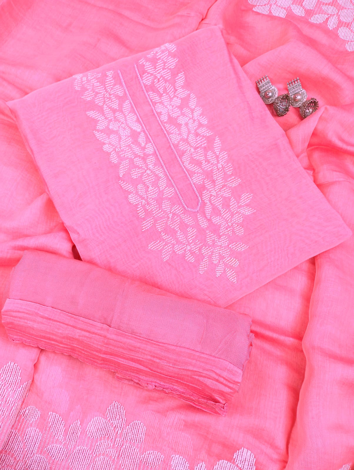 CHANDERI SUIT SET