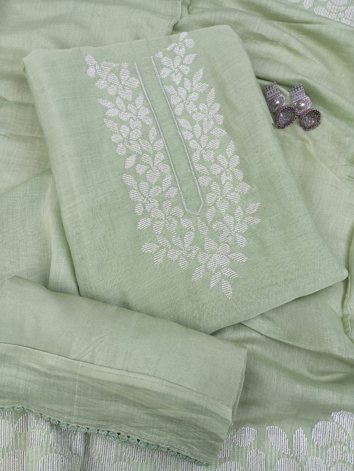 CHANDERI SUIT SET