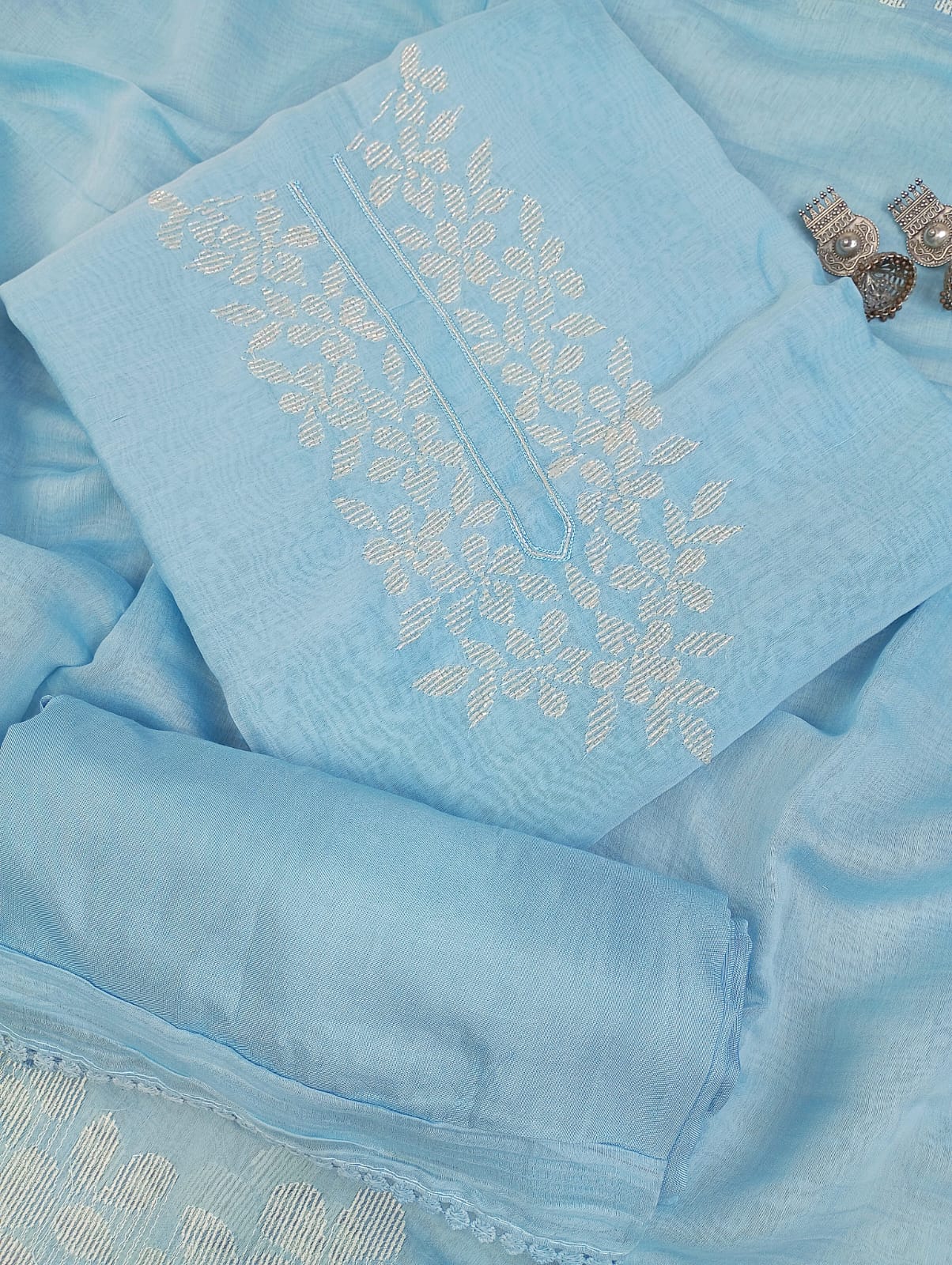 CHANDERI SUIT SET