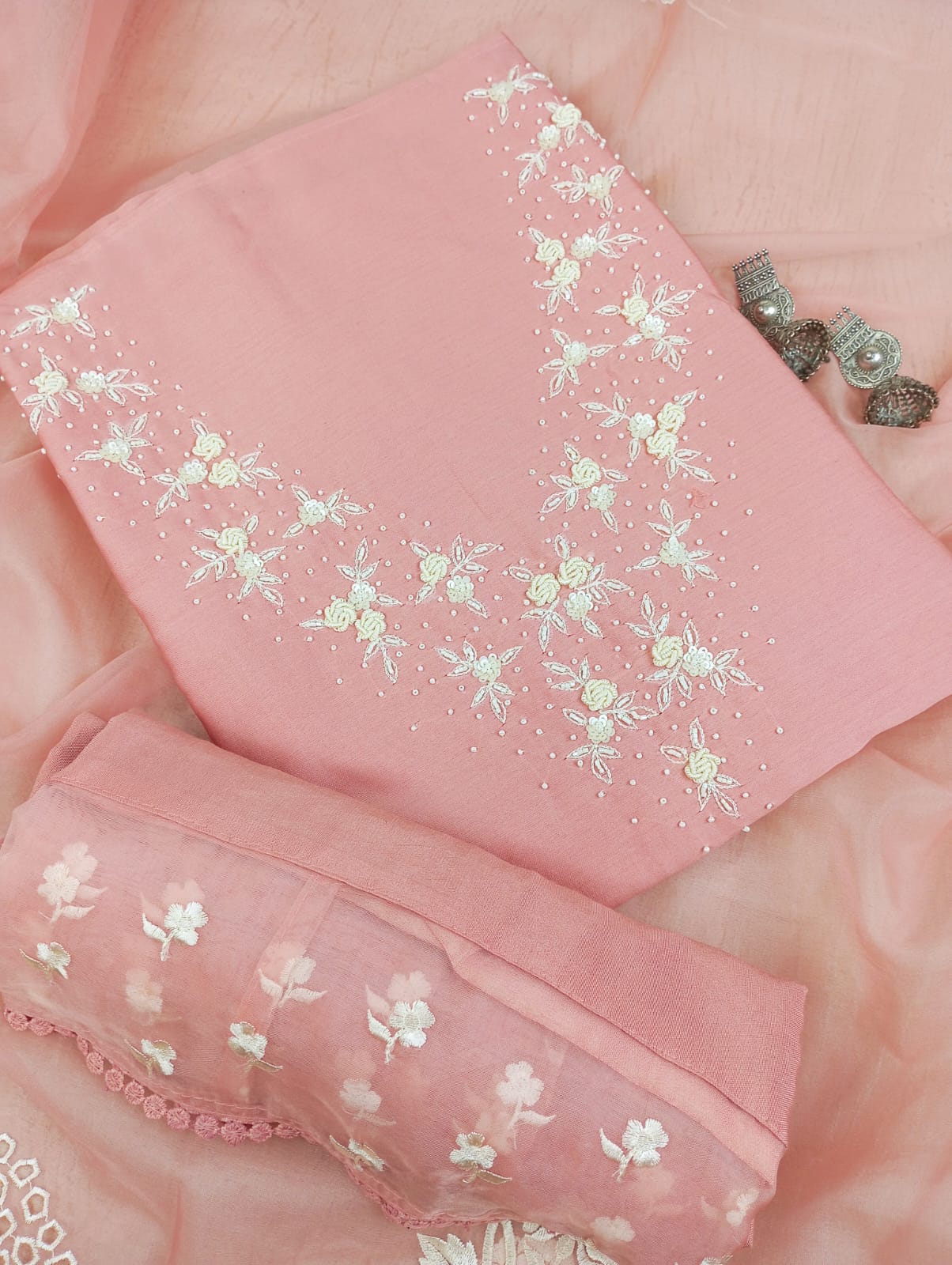 CHANDERI SUIT SET