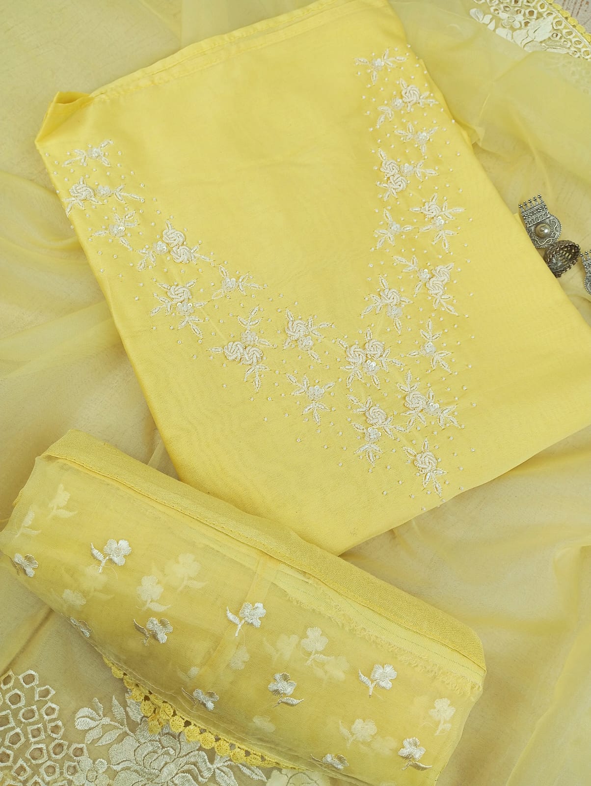 CHANDERI SUIT SET