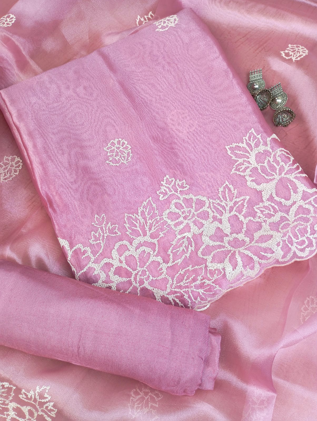TISSUE EMROIDERED SUIT SET