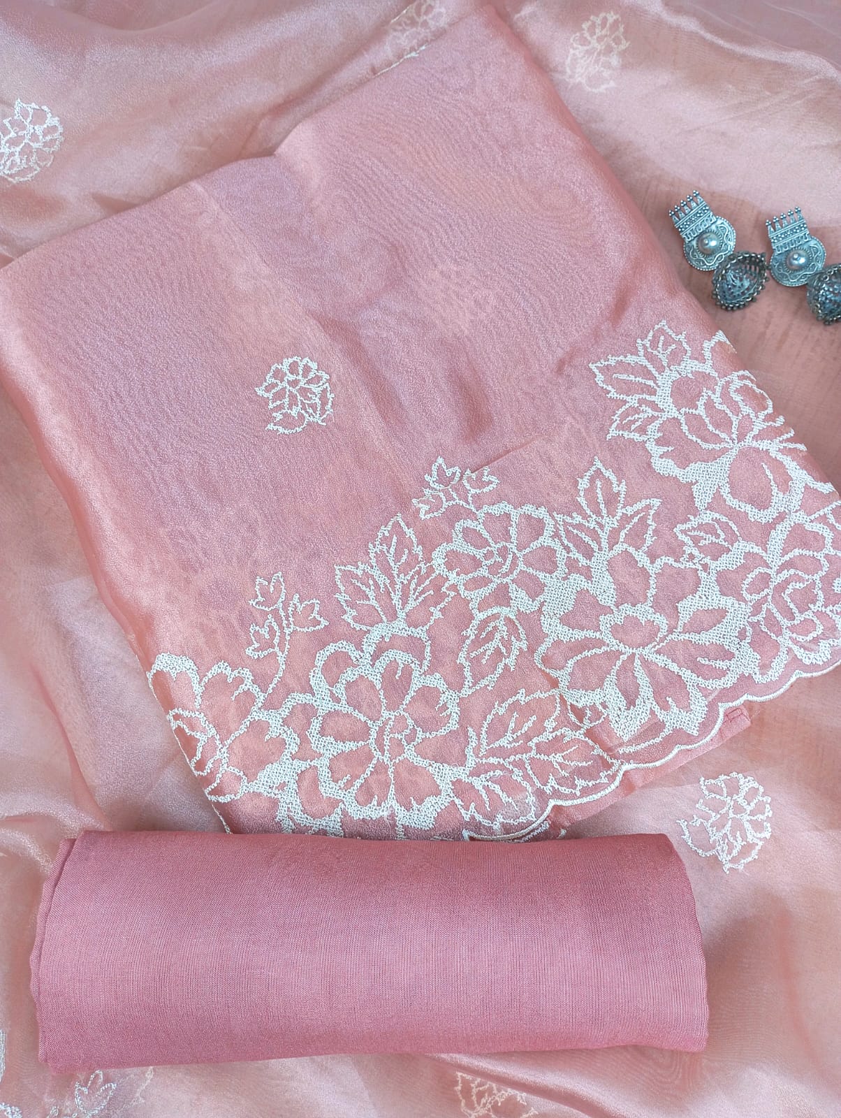 TISSUE EMROIDERED SUIT SET
