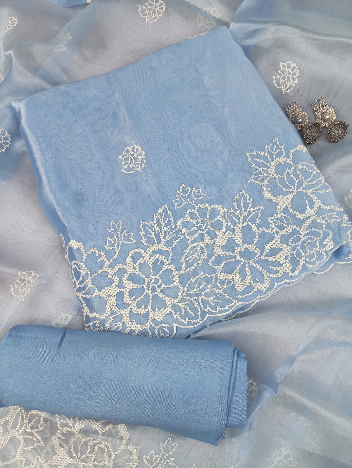 TISSUE EMROIDERED SUIT SET