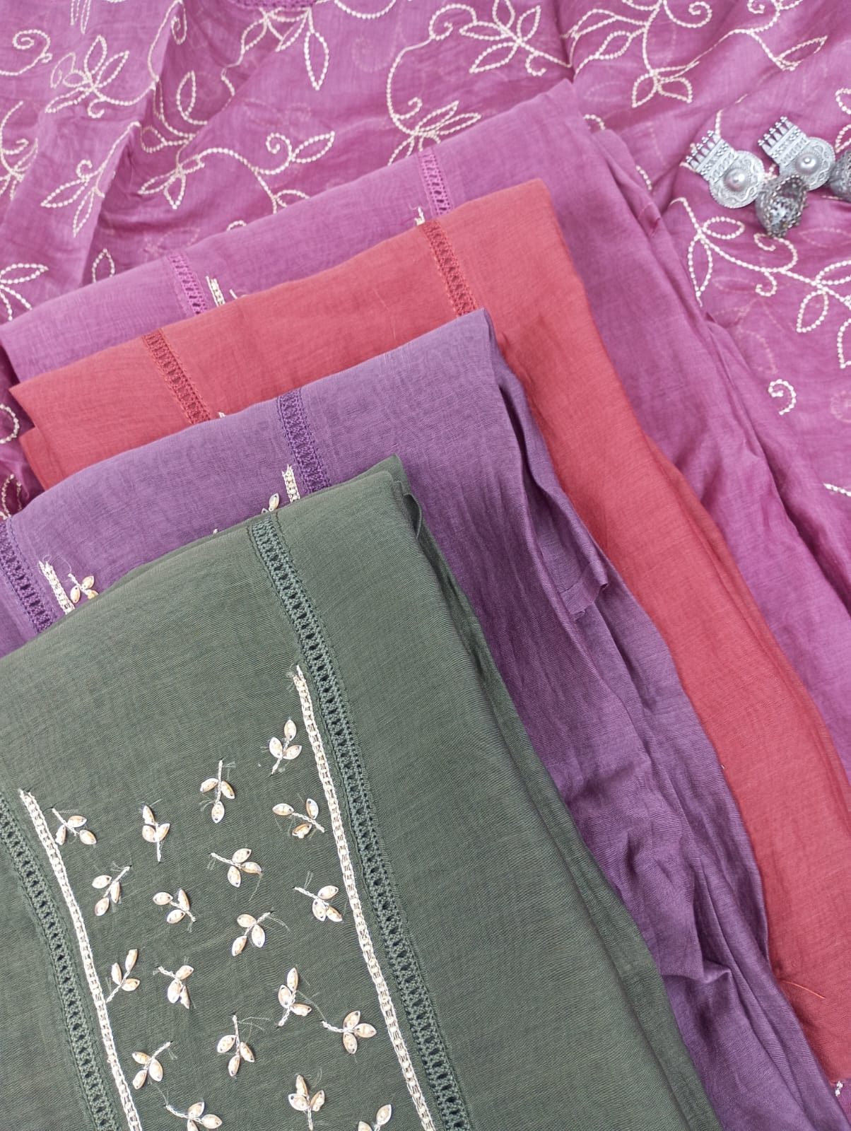 CHANDERI SUIT SET