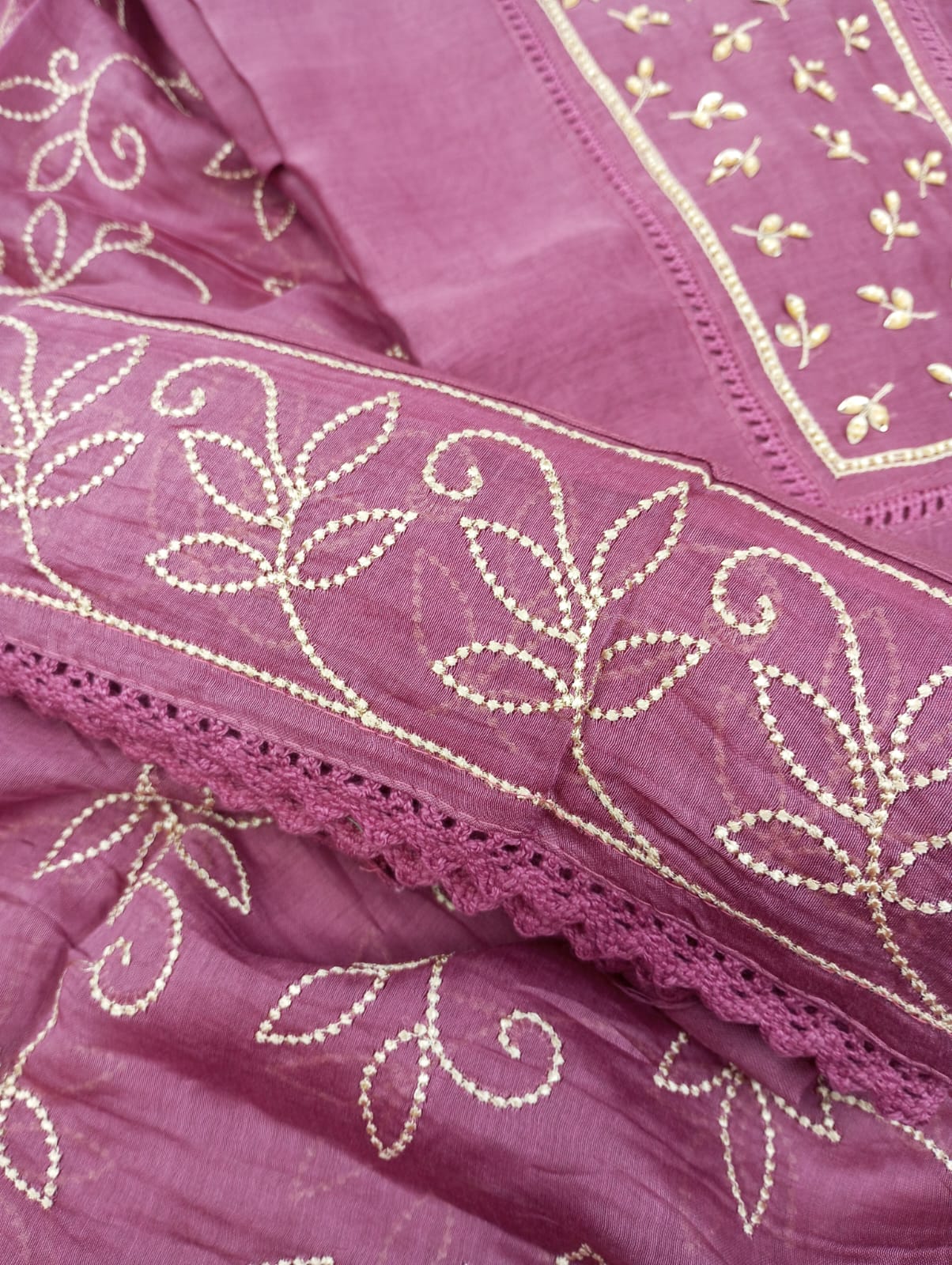 CHANDERI SUIT SET