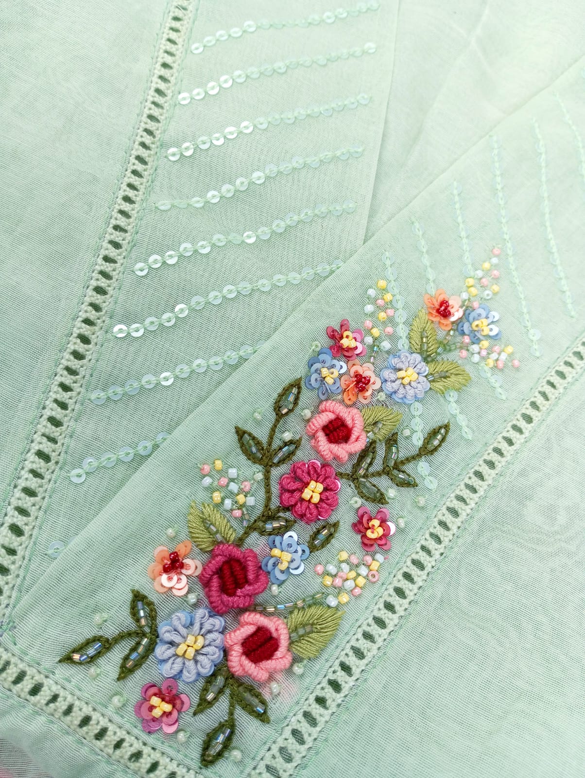 CHANDERI SUIT SET