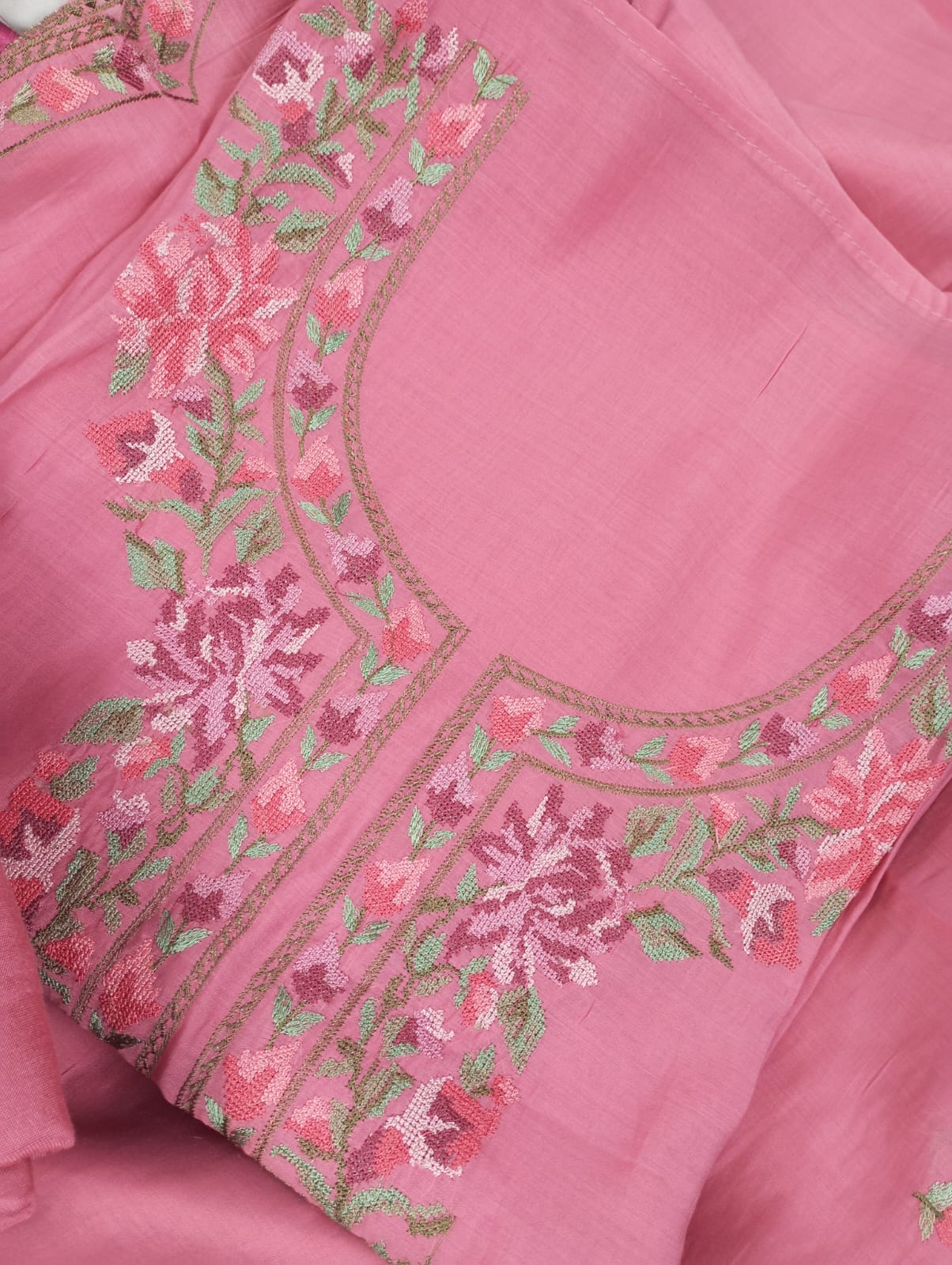 RANGREZA- RANI MUL-CHANDERI SUIT SET