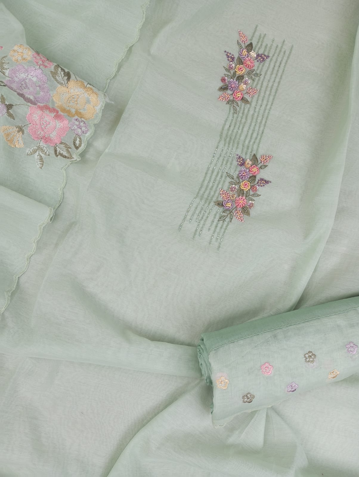 CHANDERI SUIT SET