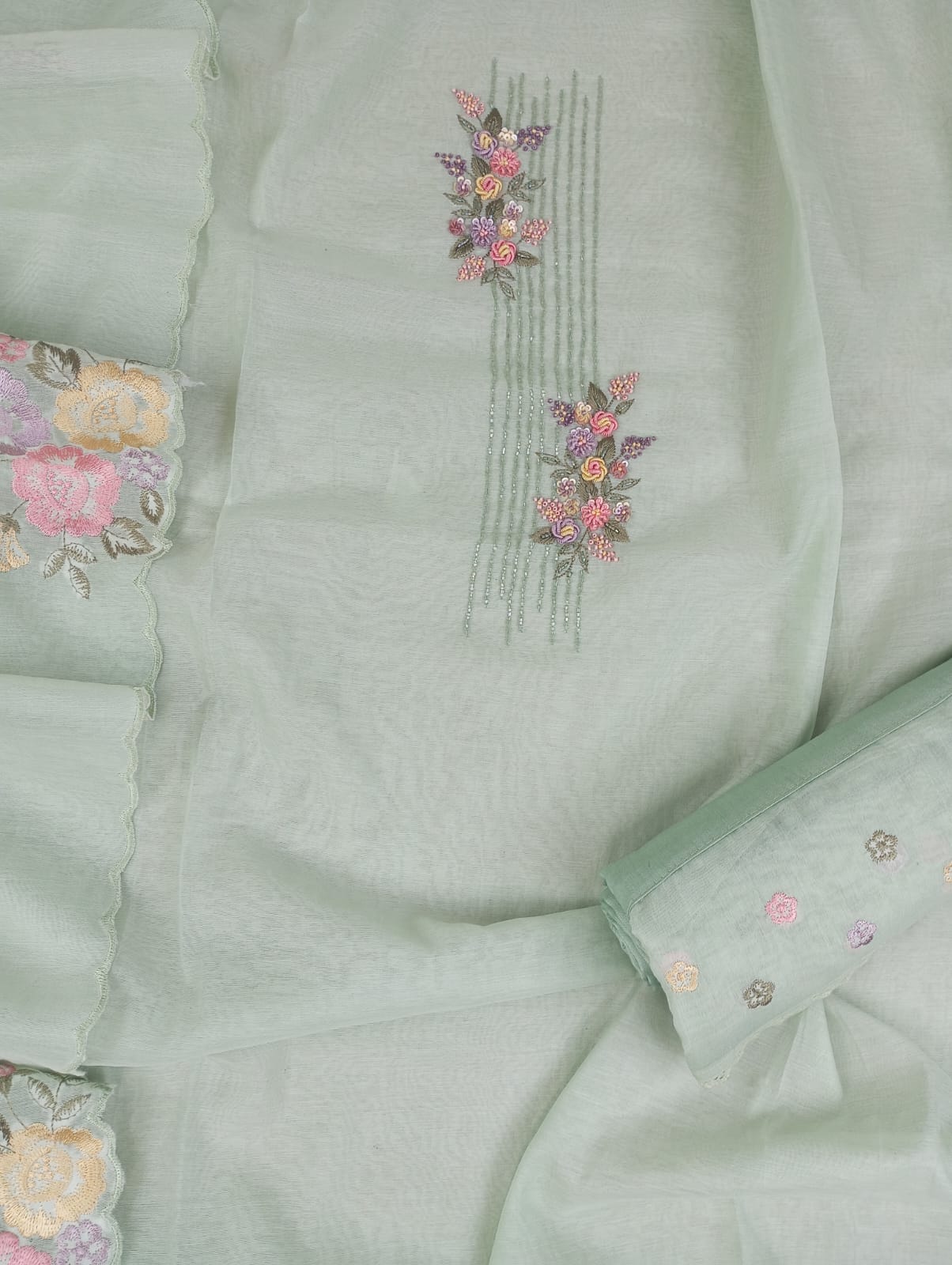 CHANDERI SUIT SET