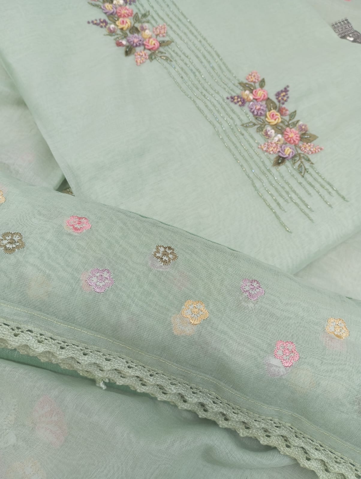 CHANDERI SUIT SET