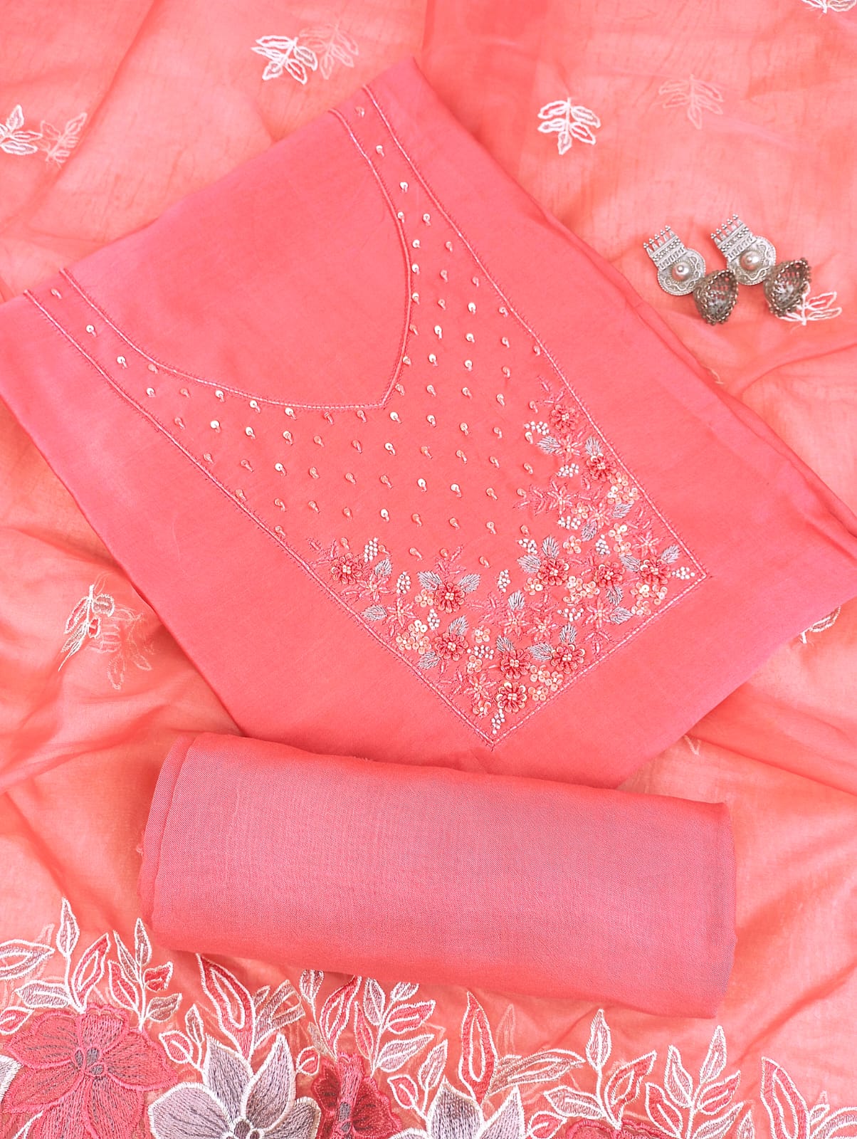 CHANDERI SUIT SET