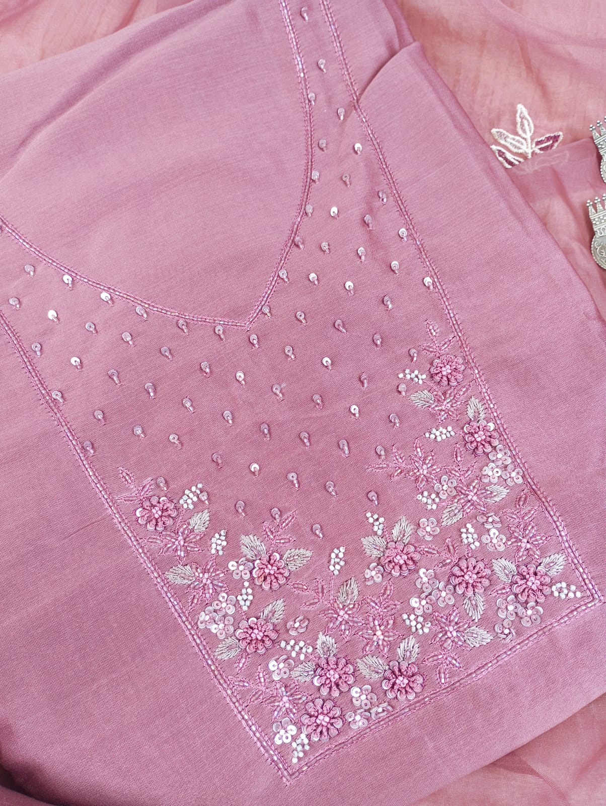 CHANDERI SUIT SET