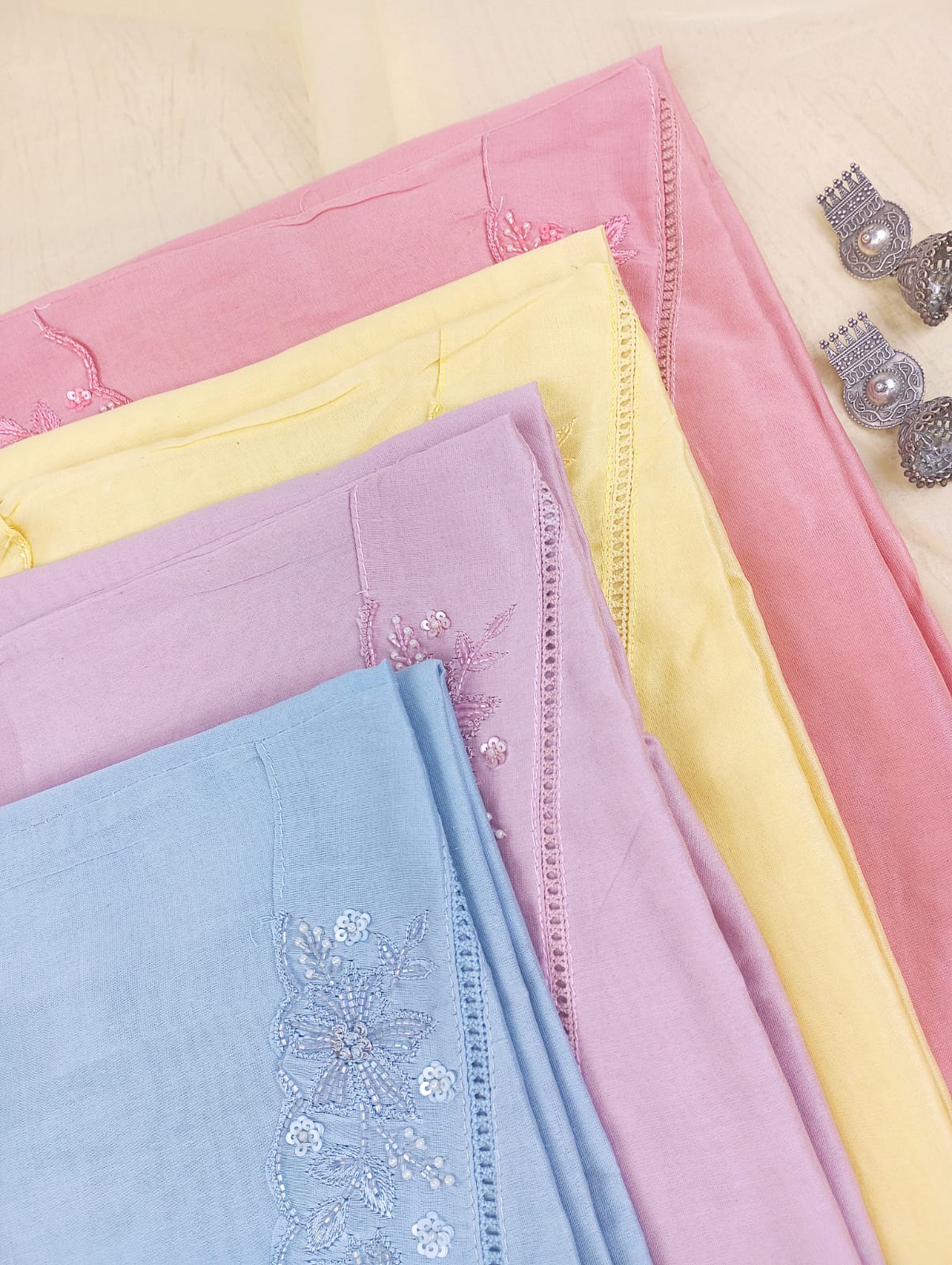 CHANDERI SUIT SET