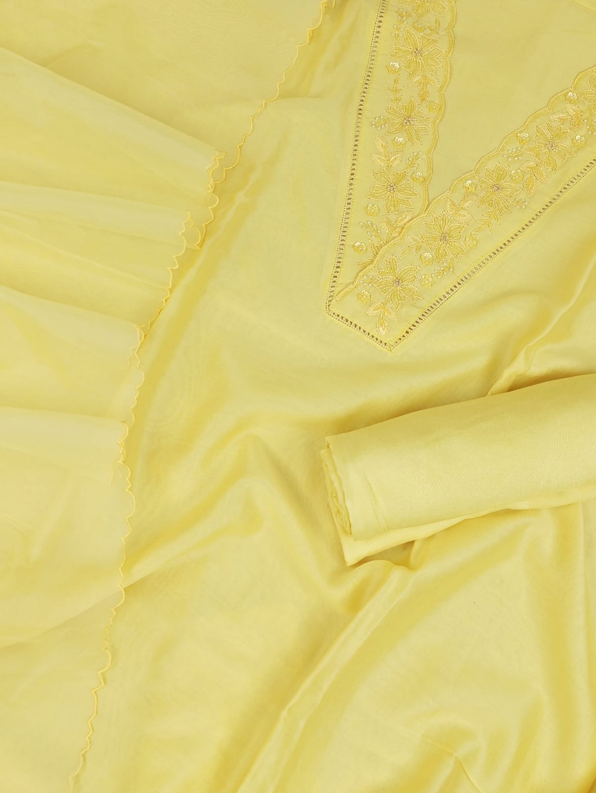 CHANDERI SUIT SET