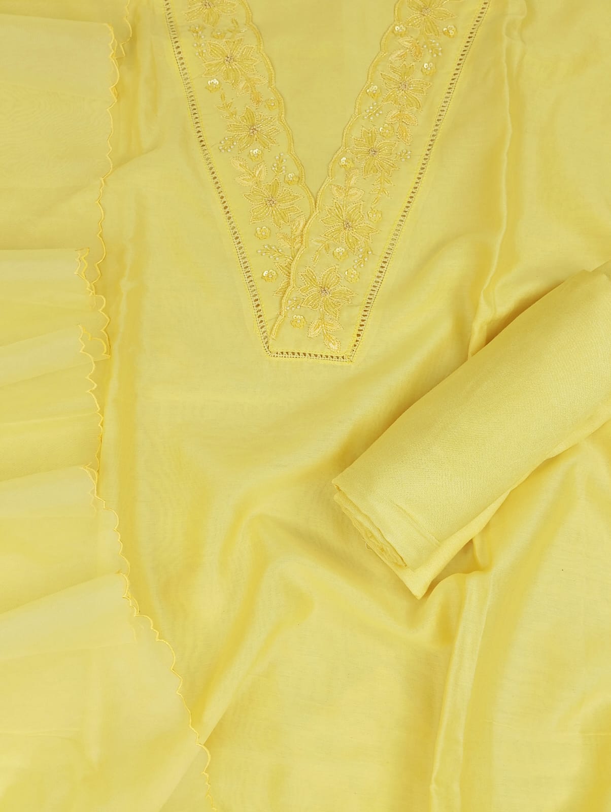 CHANDERI SUIT SET