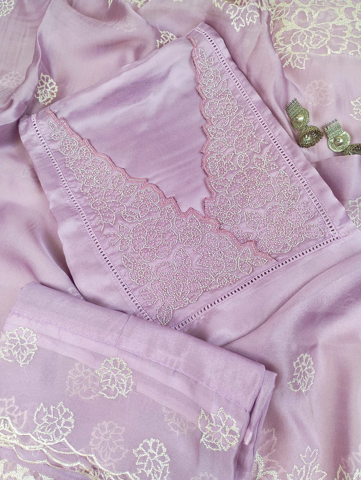 PINK TISSUE SUIT SET