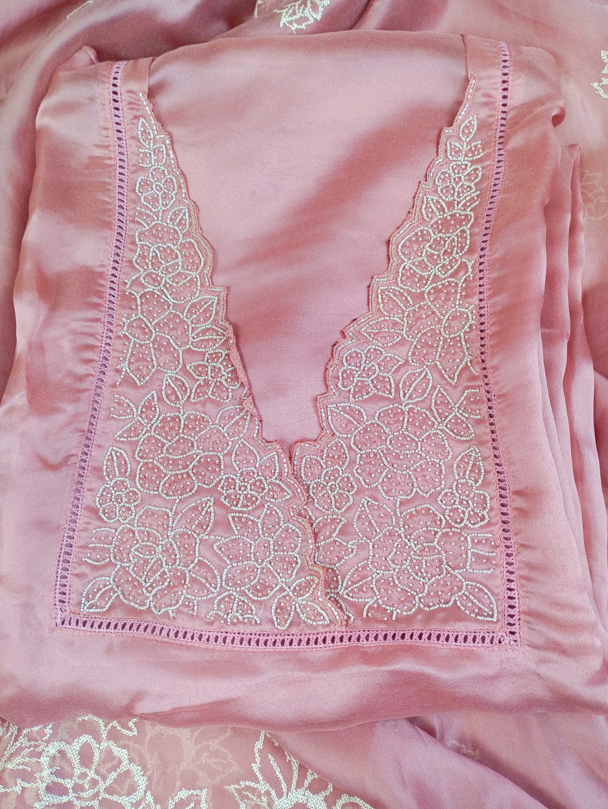 PINK TISSUE SUIT SET