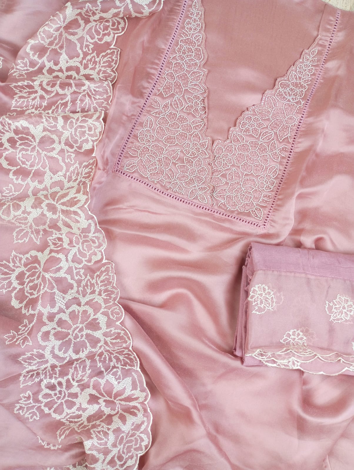 PINK TISSUE SUIT SET
