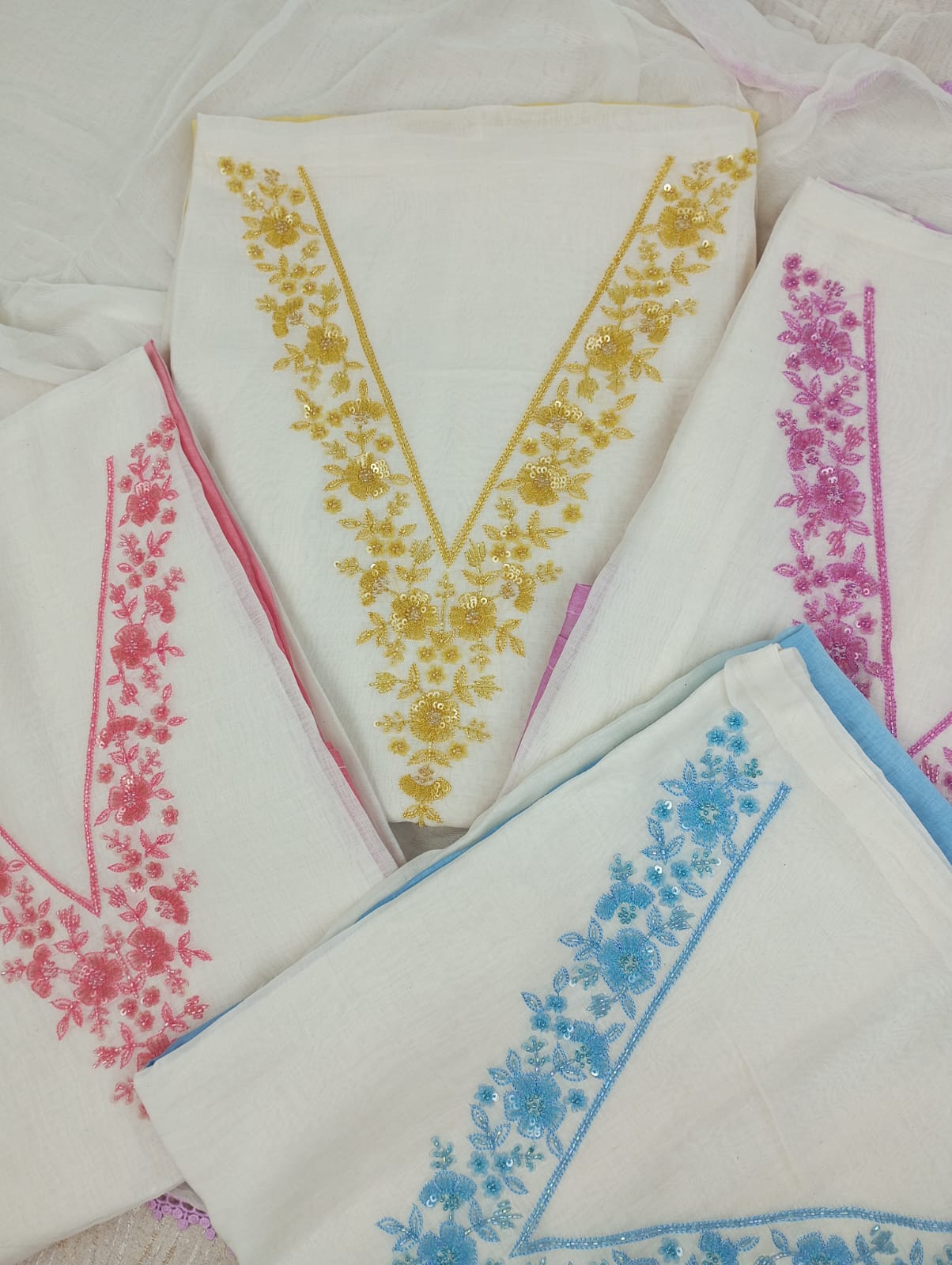 CHANDERI SUIT SET
