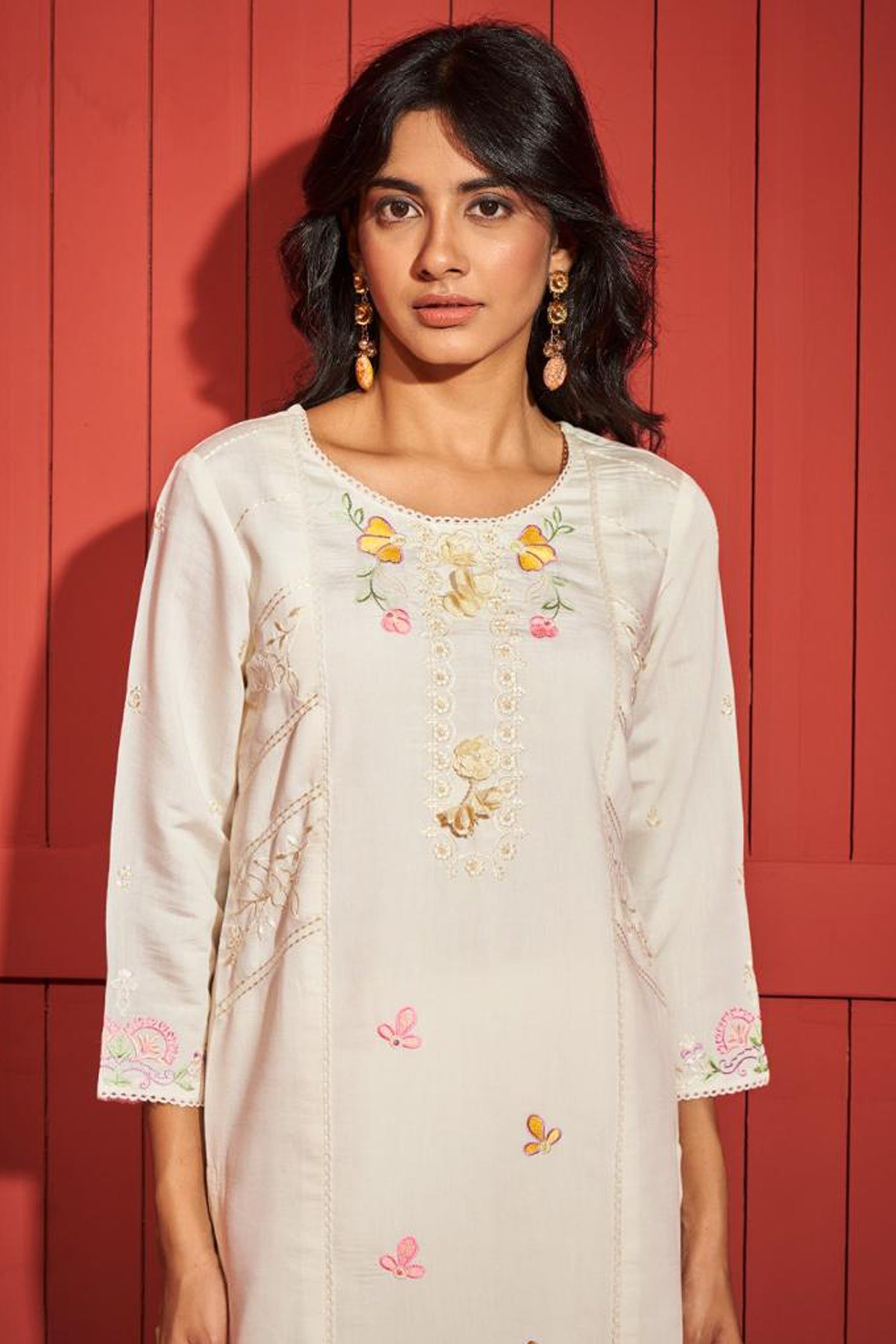 Blossom Mist Silk Kurta Set