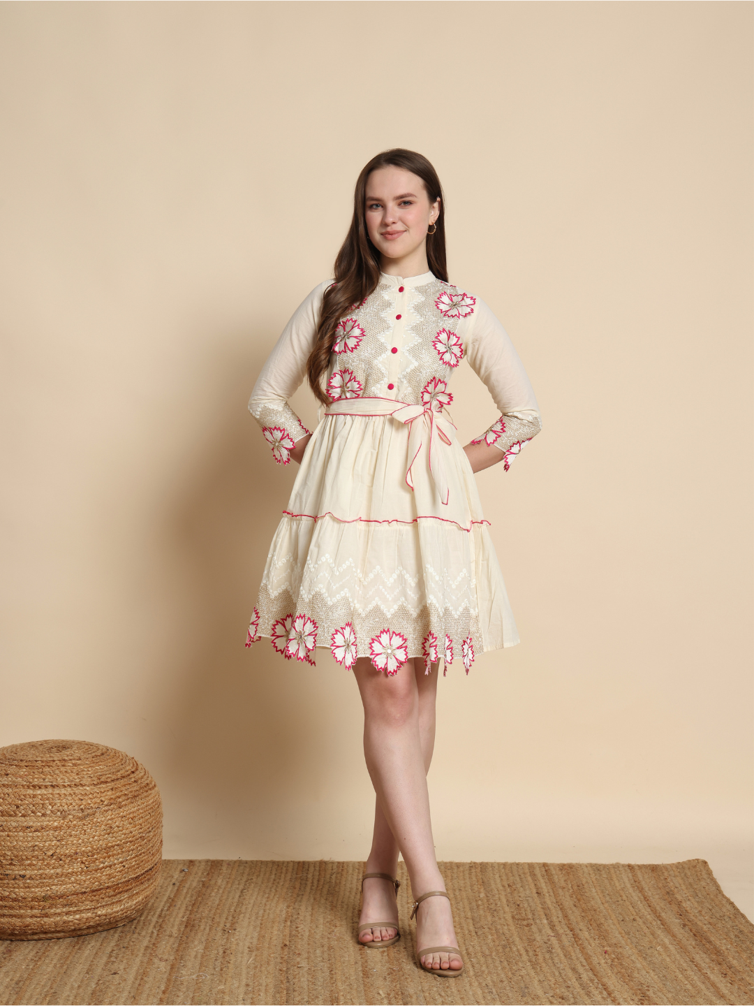 Off-White Pink Buttercup Short Dress