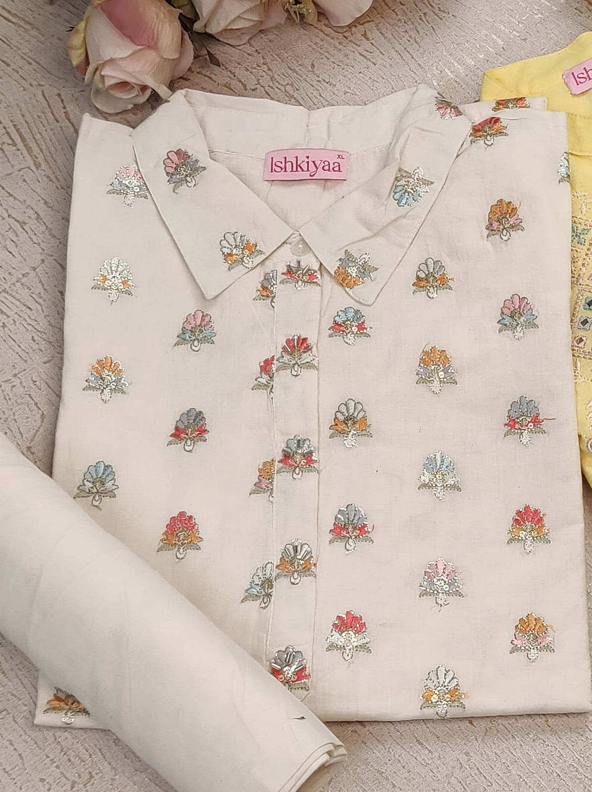 Off-white Herb Garden Kurta Set