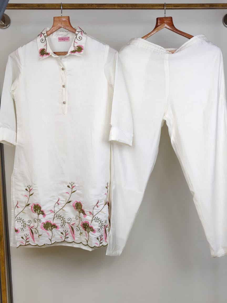 White Botanical Co-ord Set