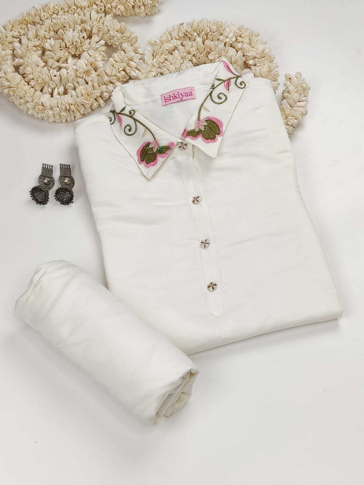 White Botanical Co-ord Set