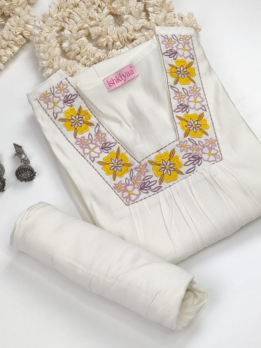 White Sun Drop Kurta Set