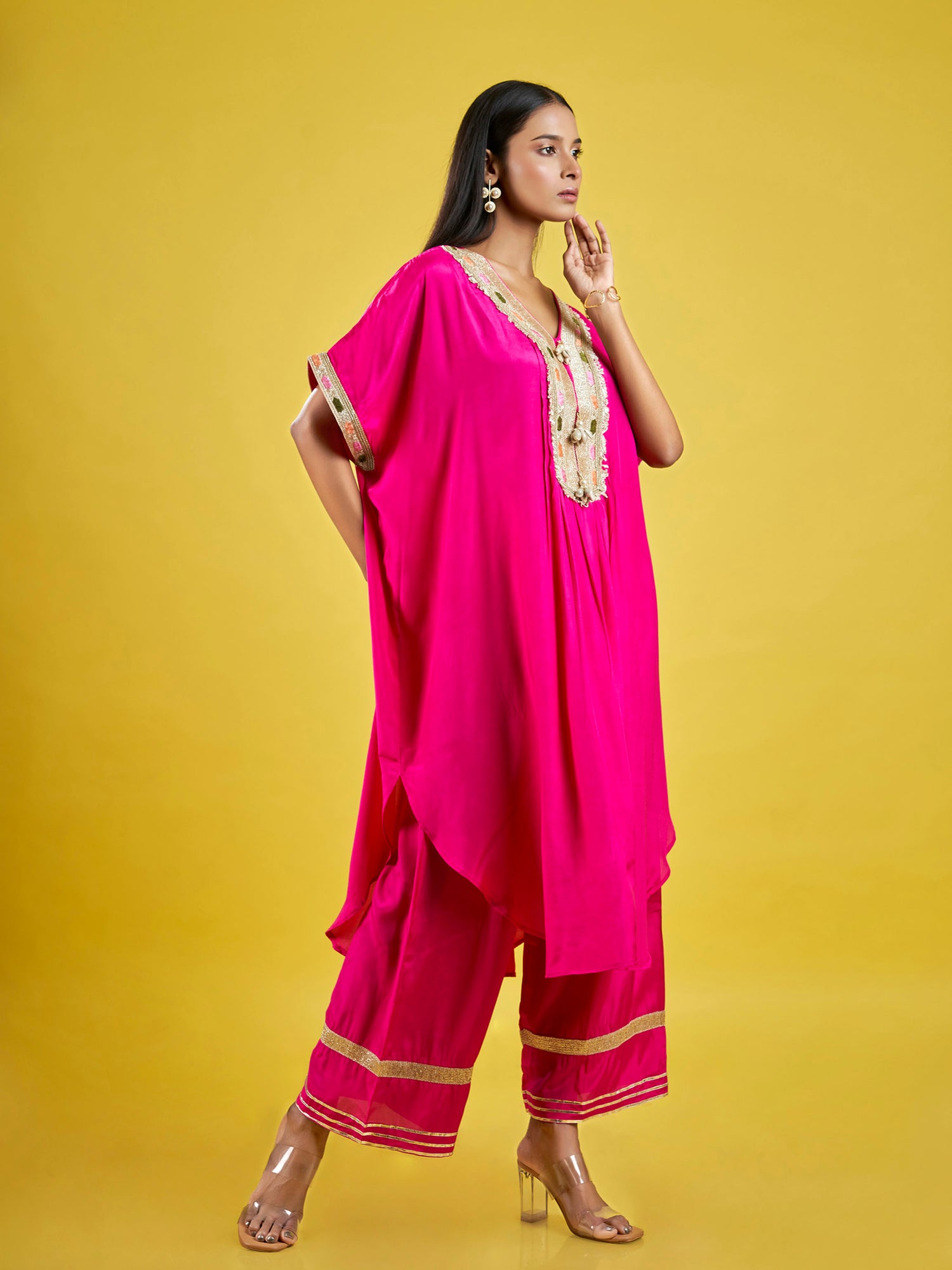 Opulent Kaftan Russian Silk Co-Ord Set